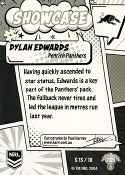 2024 NRL Traders Titanium - Showcase Caricatures #S13 Dylan Edwards Back